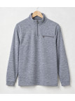 CHALLENGER CARIBOU4 — Sweat polaire zippé gris foncé chiné