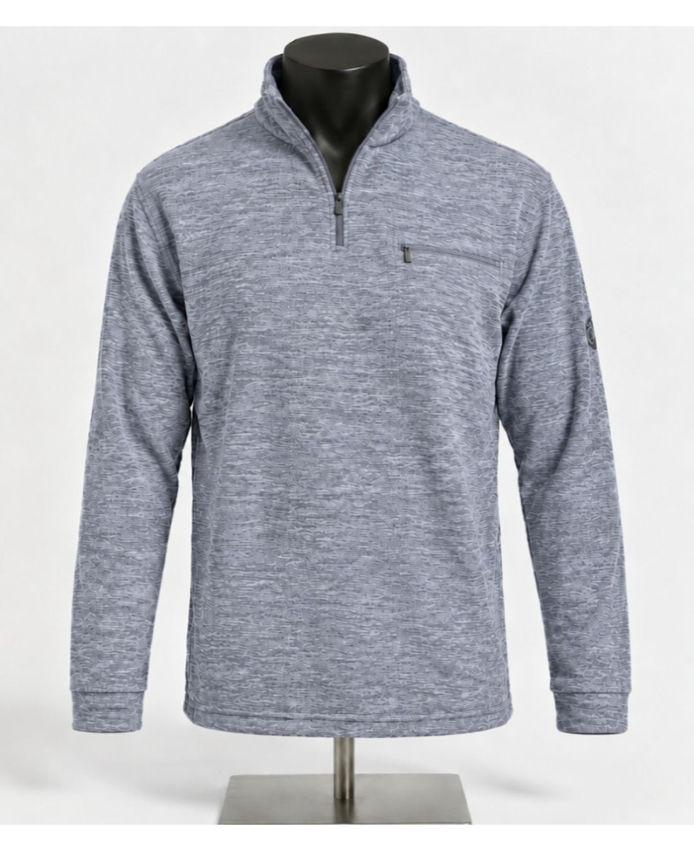 CHALLENGER CARIBOU4 — Sweat polaire zippé gris foncé chiné