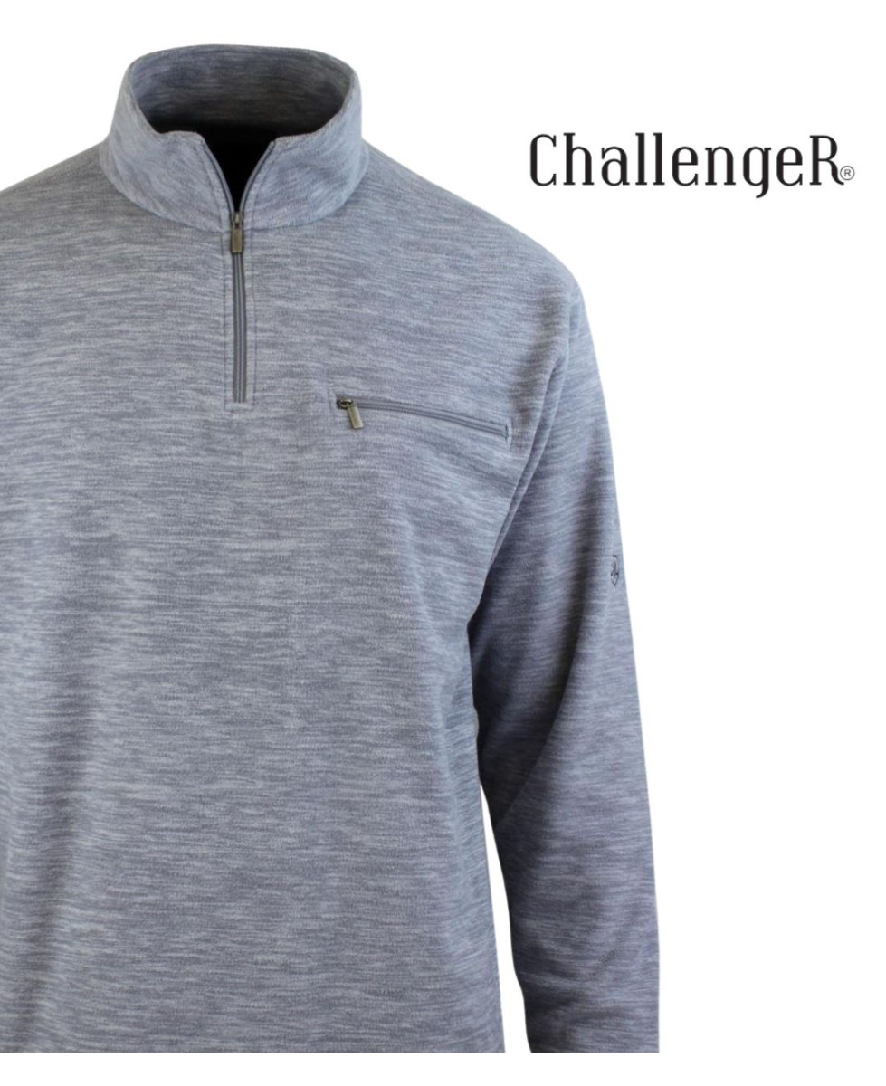 CHALLENGER CARIBOU4 — Sweat polaire zippé gris foncé chiné