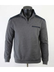 CHALLENGER BELFAST1 — Sweat gris col camionneur robuste