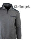 CHALLENGER BELFAST1 — Sweat gris col camionneur robuste