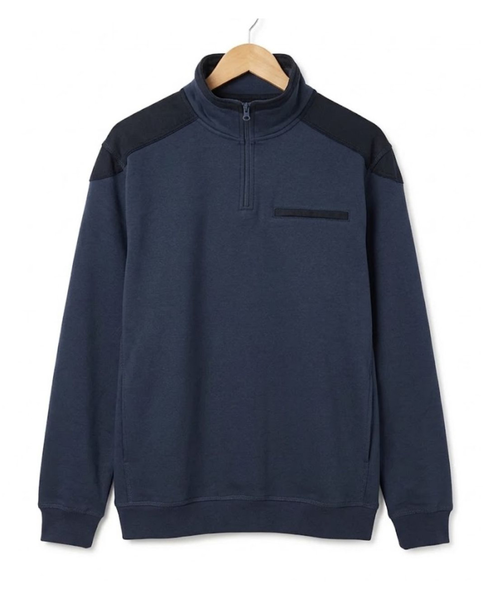 CHALLENGER BELFAST4 — Sweat bleu marine col camionneur