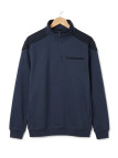 CHALLENGER BELFAST4 — Sweat bleu marine col camionneur