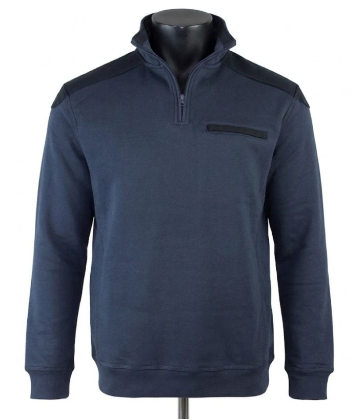 CHALLENGER BELFAST4 — Sweat bleu marine col camionneur