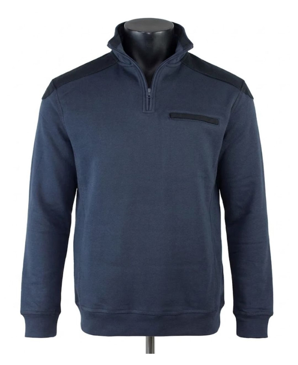 CHALLENGER BELFAST4 — Sweat bleu marine col camionneur