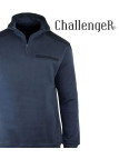 CHALLENGER BELFAST4 — Sweat bleu marine col camionneur