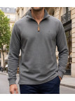 Sweat homme col montant zippé WINCHESTER CAMPO2G gris