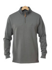 WINCHESTER CAMPO2G — Sweat gris 100 % coton et col zippé