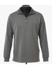 WINCHESTER CAMPO2G — Sweat gris 100 % coton et col zippé