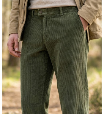 CHALLENGER FELIX1 pantalon velours vert foncé homme