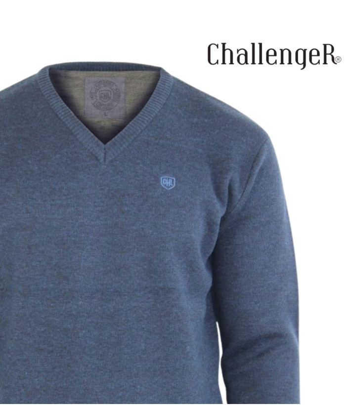 CHALLENGER PINSON1 — Pull col V marine chaud