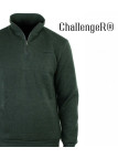 CHALLENGER CHARLY3 — Sweat polaire kaki col camionneur