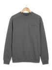 CHALLENGER BULGARE1 — Sweat col rond gris à poche zippée