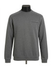 CHALLENGER BULGARE1 — Sweat col rond gris à poche zippée