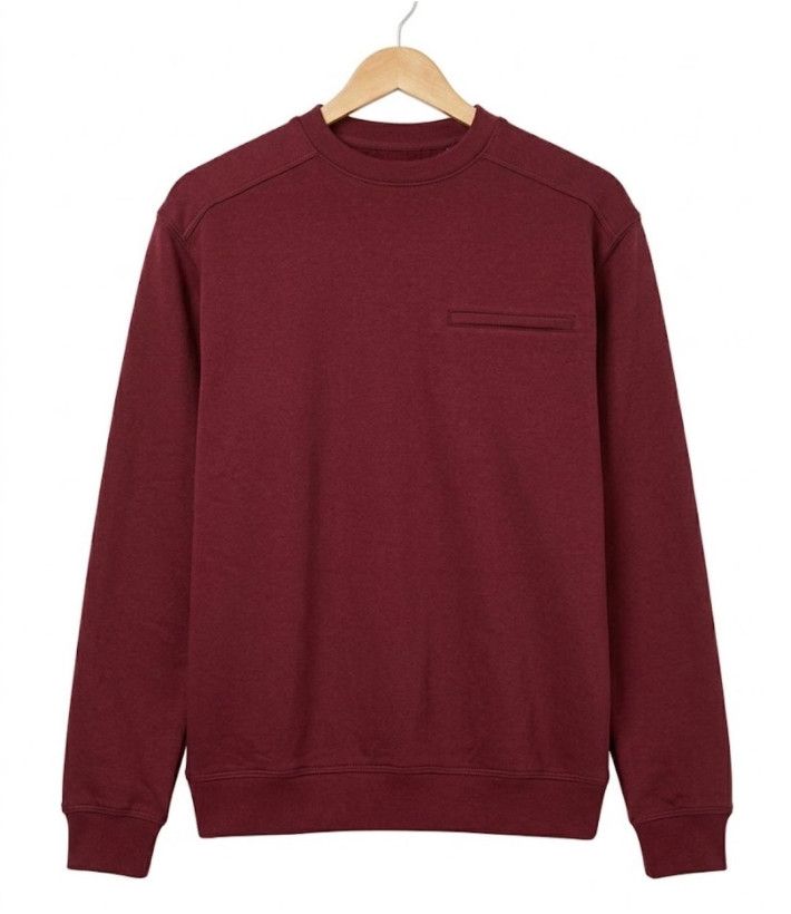 CHALLENGER BULGARE3 — Sweat col rond bordeaux pour homme