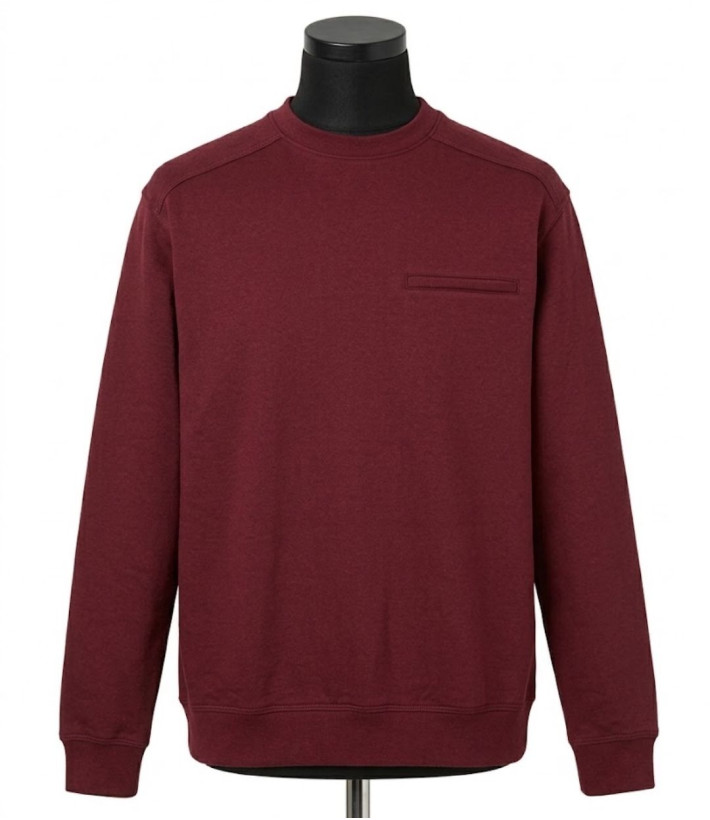 CHALLENGER BULGARE3 — Sweat col rond bordeaux pour homme