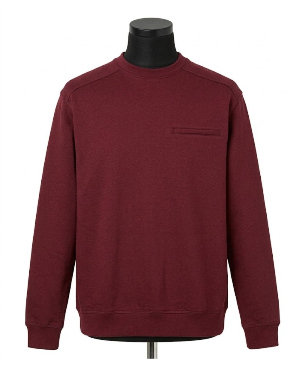 CHALLENGER BULGARE3 — Sweat col rond bordeaux pour homme