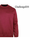CHALLENGER BULGARE3 — Sweat col rond bordeaux pour homme