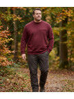CHALLENGER BULGARE3 — Sweat col rond bordeaux pour homme