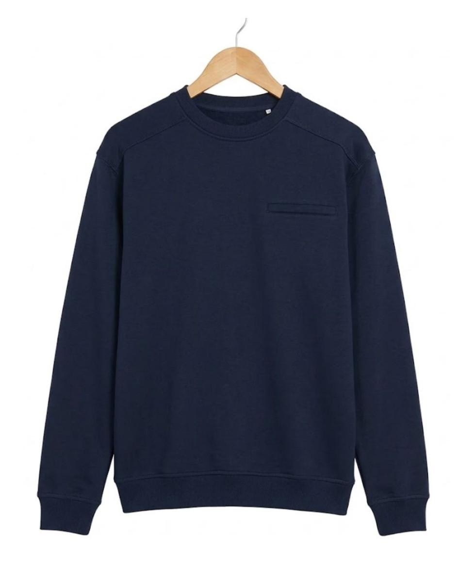 CHALLENGER BULGARE4 — Sweat col rond bleu marine pour homme