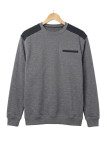 CHALLENGER PARFAIT1 — Sweat col rond molleton gris chiné