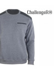 CHALLENGER PARFAIT1 — Sweat col rond molleton gris chiné