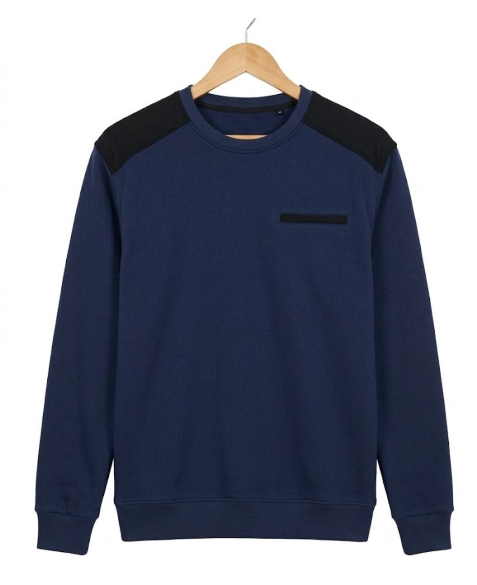 CHALLENGER PARFAIT2 — Sweat col rond molleton bleu 320 g
