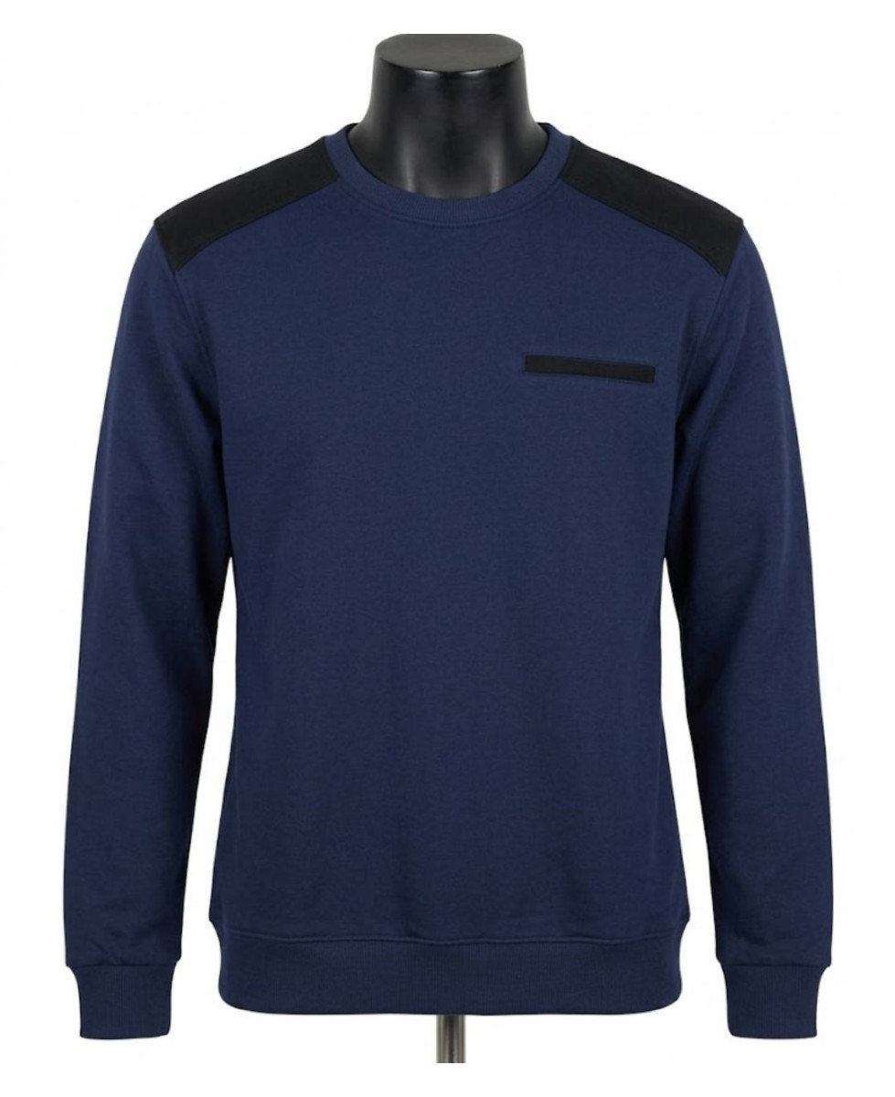 CHALLENGER PARFAIT2 — Sweat col rond molleton bleu 320 g