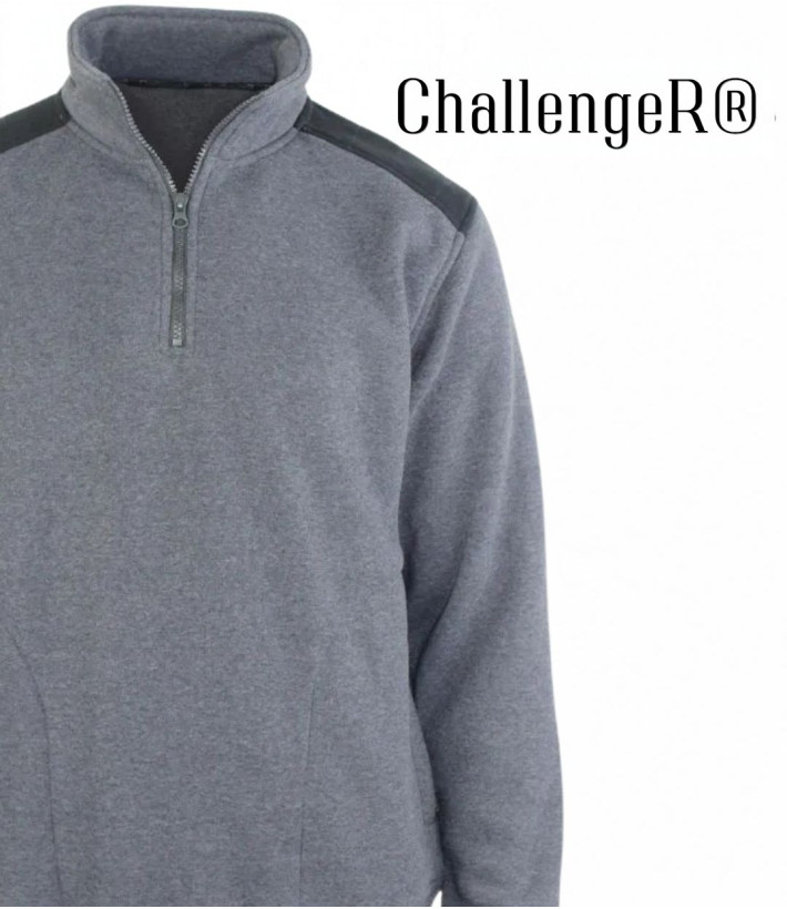 Challenger PIERRO1 — Sweat camionneur homme en molleton gris
