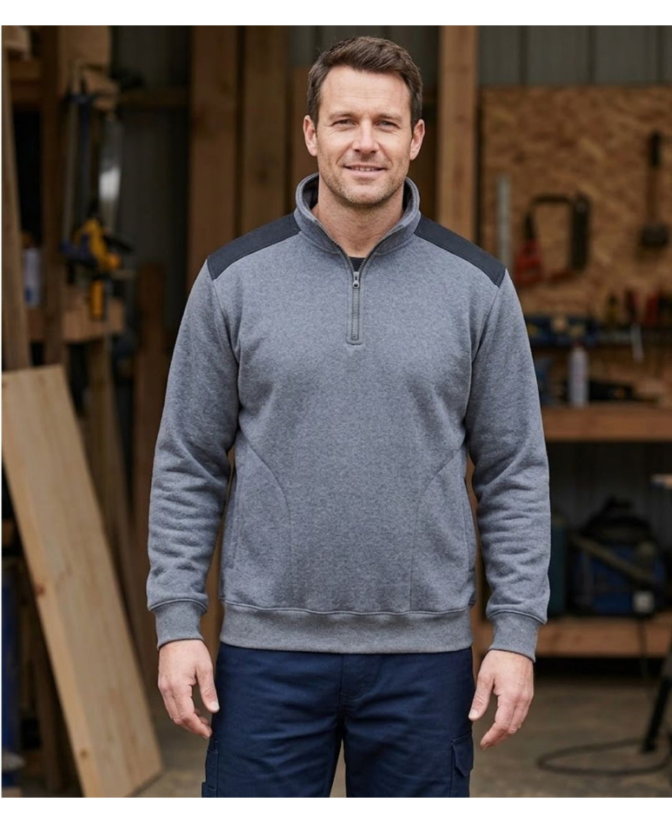 Challenger PIERRO1 — Sweat camionneur homme en molleton gris
