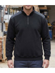 Sweat molleton col camionneur zippé noir homme Challenger PIERRO4