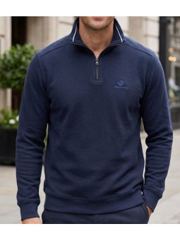 Winchester POCO1 — Sweat col montant bleu marine chic