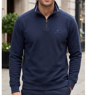 Winchester POCO1 — Sweat col montant bleu marine chic