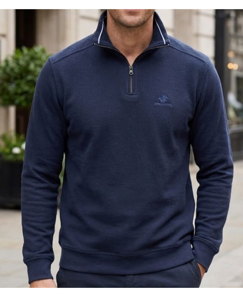 Winchester POCO1 — Sweat col montant bleu marine chic