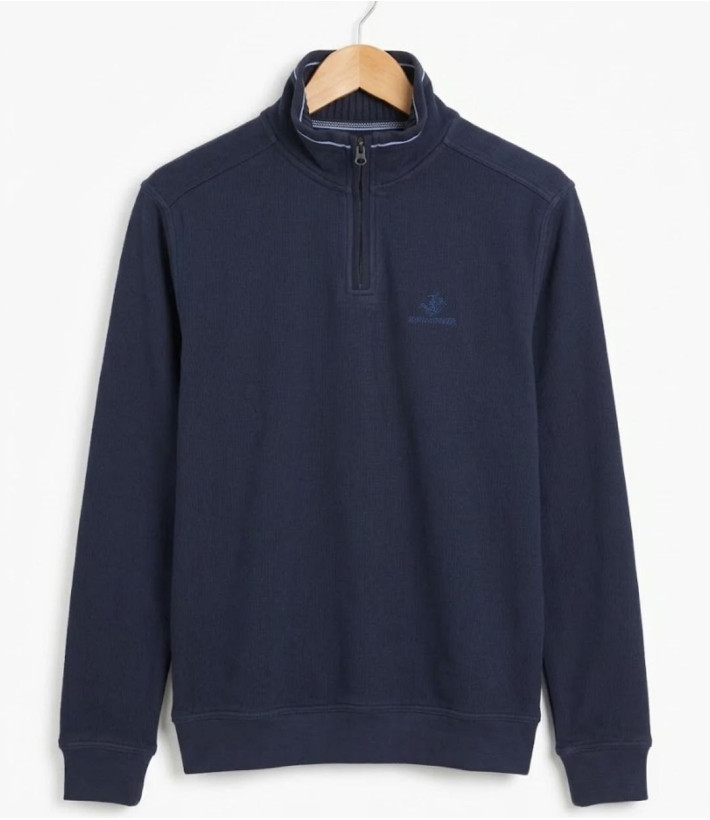 Winchester POCO1 — Sweat col montant bleu marine chic