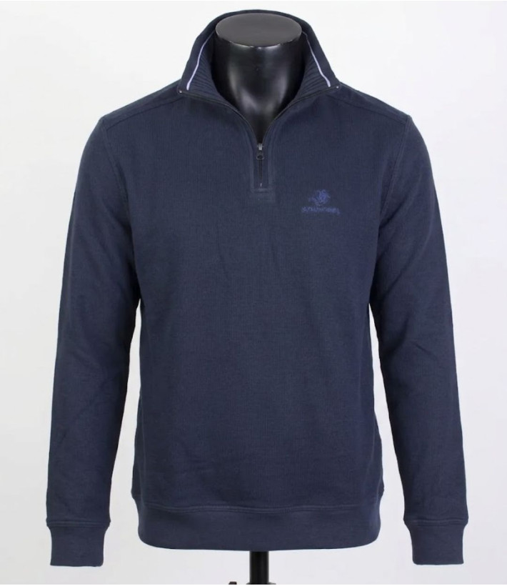 Winchester POCO1 — Sweat col montant bleu marine chic