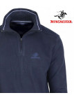 Winchester POCO1 — Sweat col montant bleu marine chic