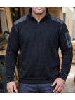 Sweat molleton col camionneur zippé noir homme Challenger PRODIGE1
