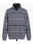 Challenger PORTO1 — Sweat camionneur rayé gris masculin