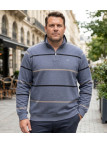 Challenger PORTO1 — Sweat camionneur rayé gris masculin