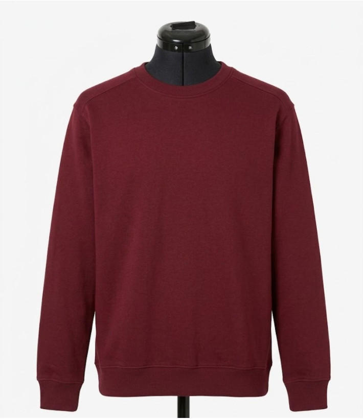 Challenger E213U001 — Sweat col rond bordeaux résistant