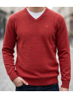 CHALLENGER PINSON2 pull uni col V rouge homme