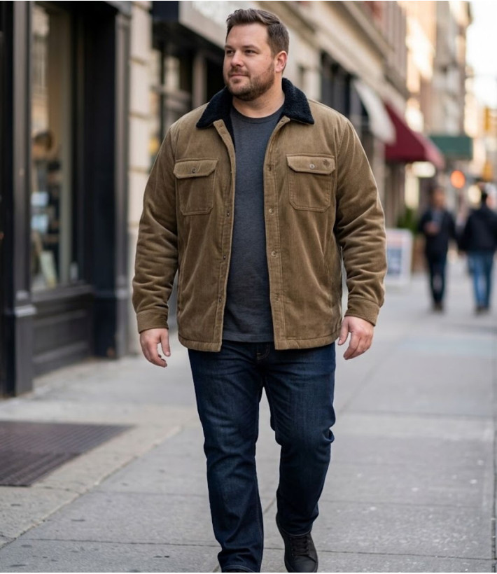 Challenger CURTIS1 — Blouson velours doublé taupe