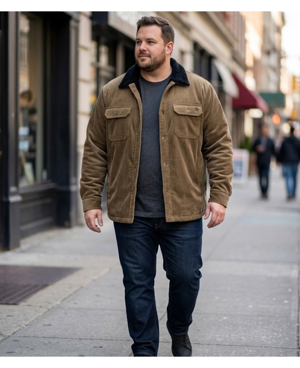 Challenger CURTIS1 — Blouson velours doublé taupe