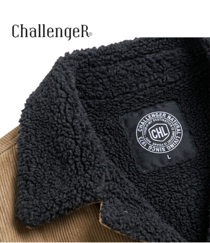 Challenger CURTIS1 — Blouson velours doublé taupe