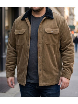 CHALLENGER CURTIS1 blouson velours taupe