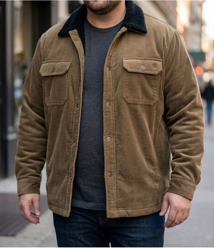 CHALLENGER CURTIS1 blouson velours taupe