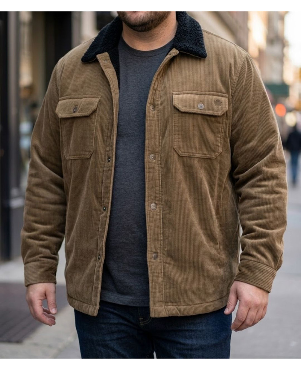 CHALLENGER CURTIS1 blouson velours taupe