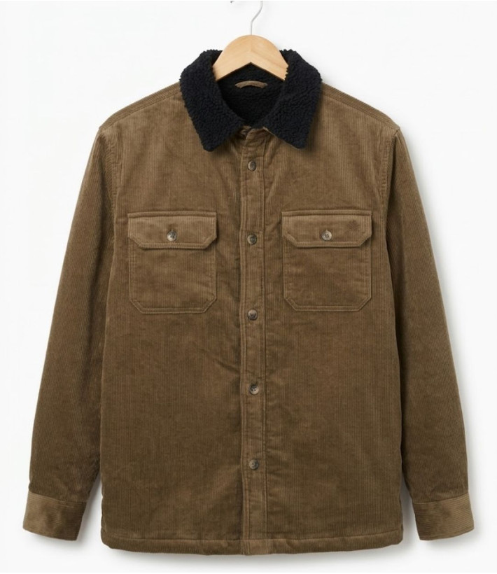 Challenger CURTIS1 — Blouson velours doublé taupe