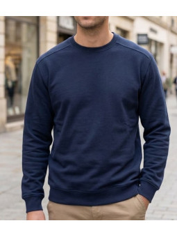 Sweat col rond homme bleu marine CHALLENGER E213